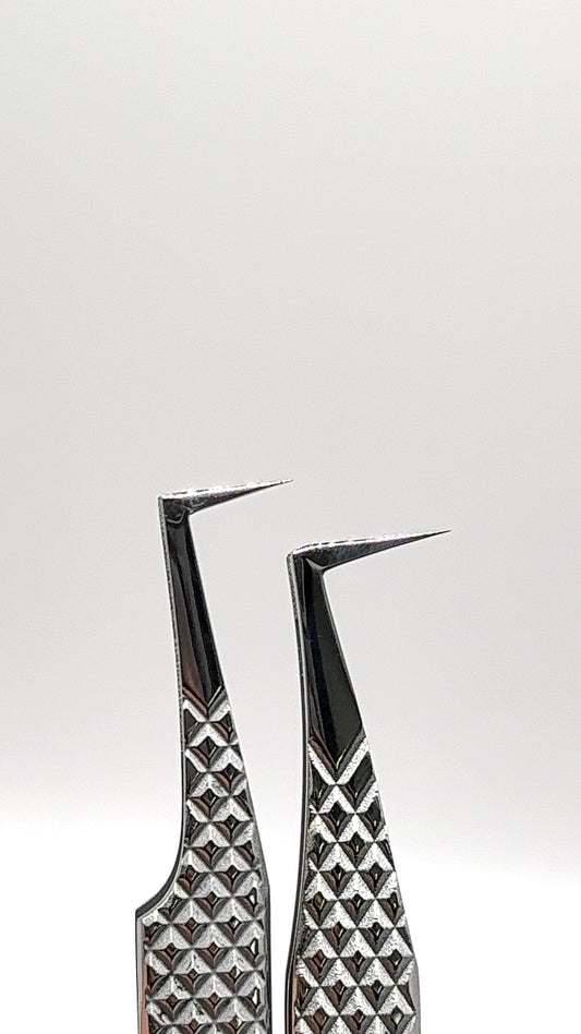 Sleek Silver Fiber-Tip Tweezers